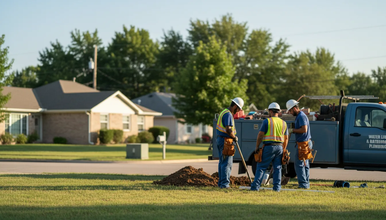 Residential water line and bathroom plumbing service in Bayport, NY